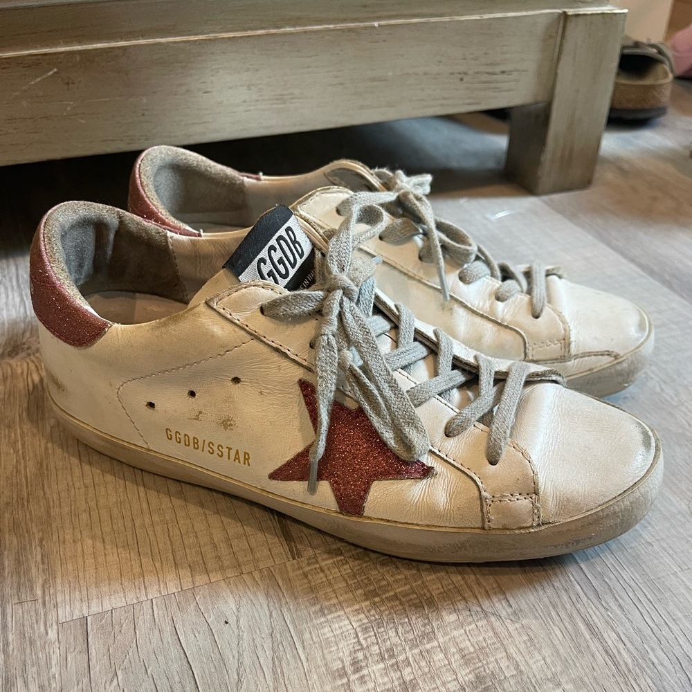 Golden Goose pink star sneakers